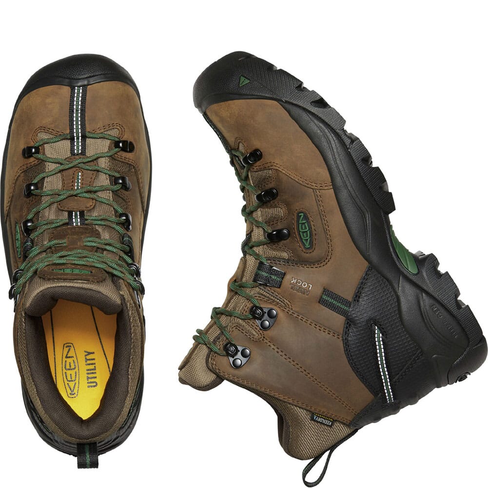1026892 KEEN Utility Men's Pittsburgh Energy WP Safety Boots - Cascade Brown