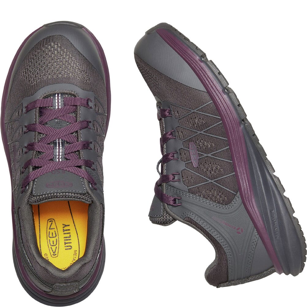 1026985 KEEN Utility Women's Vista Energy ESD Safety Shoes - Magnet/Prune Purple