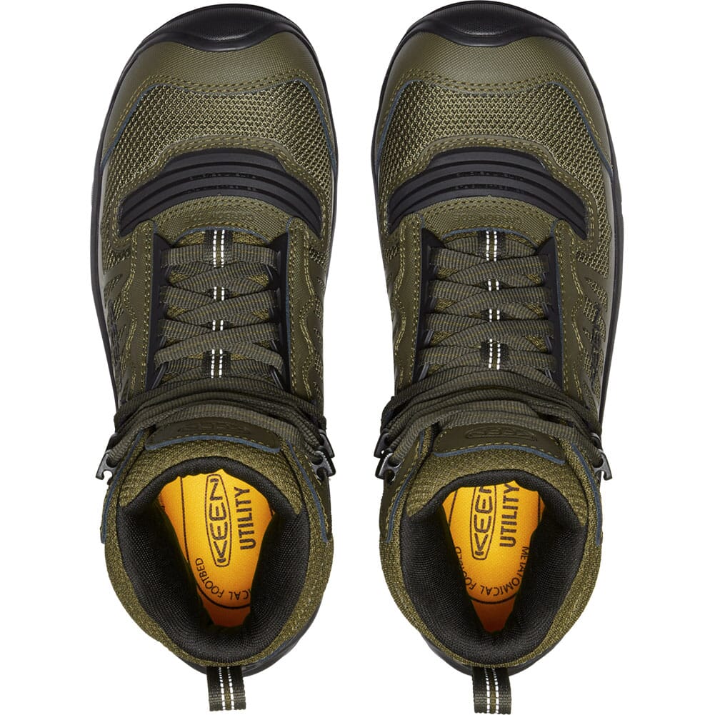 1027102 KEEN Utility Men's Reno Mid KBF WP Safety Boots - Dark Olive/Black