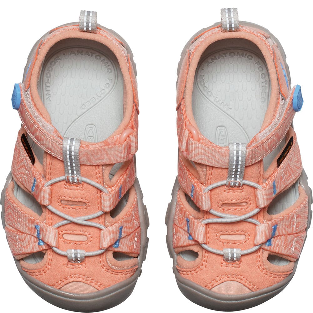 1028836 KEEN Kid's Seacamp II CNX Casual Shoes - Papaya Punch/Marina