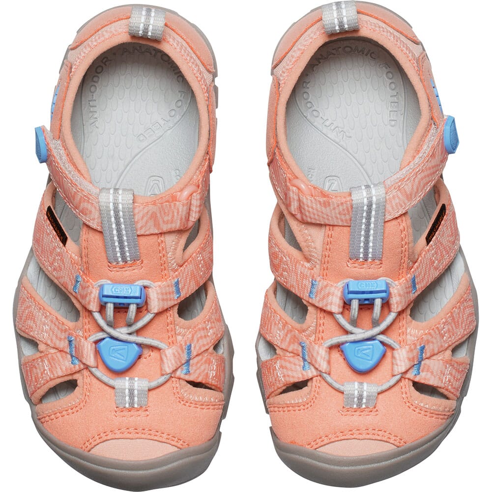 1028849 KEEN Kid's Seacamp II CNX Casual Shoes - Papaya Punch/Marina