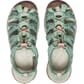 KEEN Women's Whisper Sandals Granite Green/Peach Parfait Birdseye View
