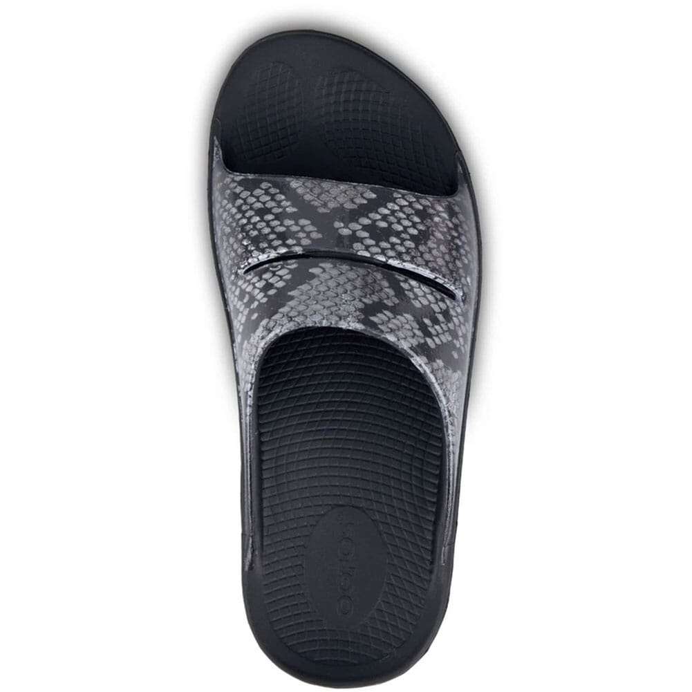 1103-SNK OOFOS Women's OOAHH Luxe Slide Sandals - Snake