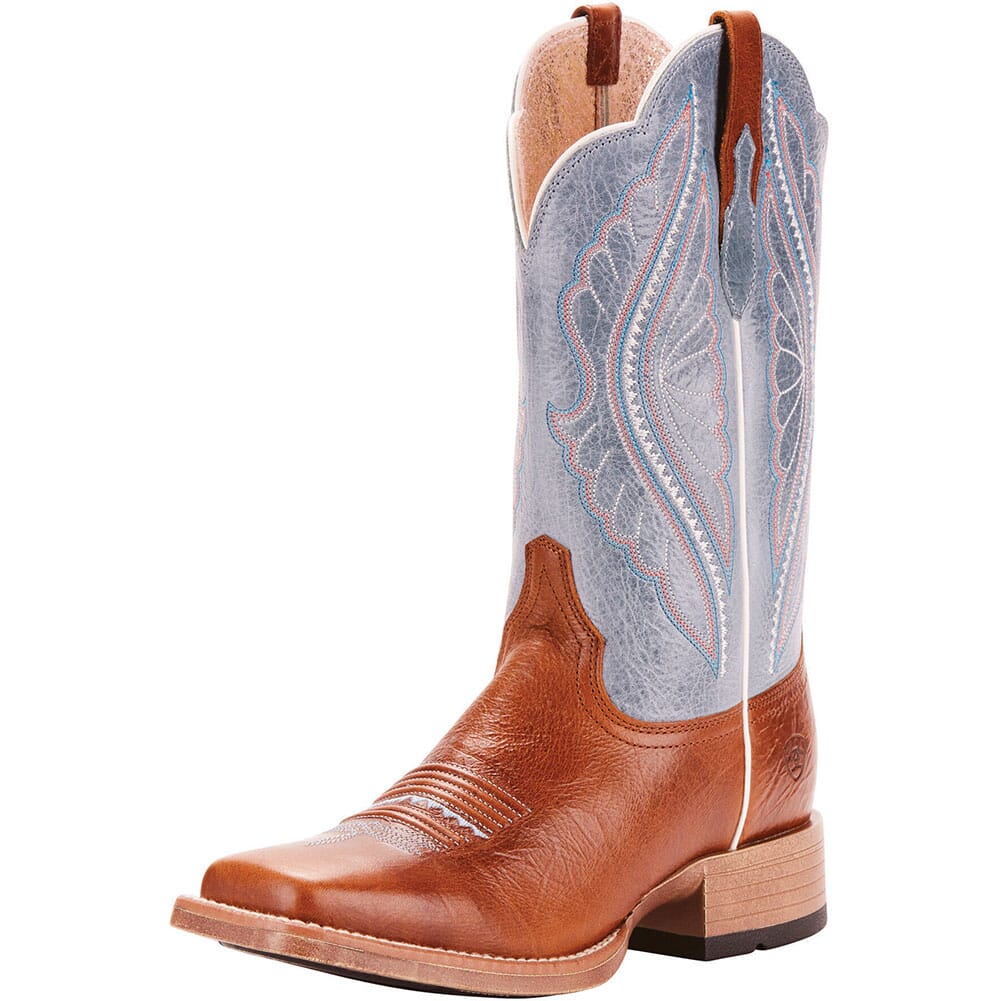 Ariat Women's Primetime Tack Western Boots - Gingersnap/Baby Blue Eyes