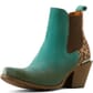 10051058 Ariat Women's Bradley Western Boots - Peacock Teal/Tan Leopard