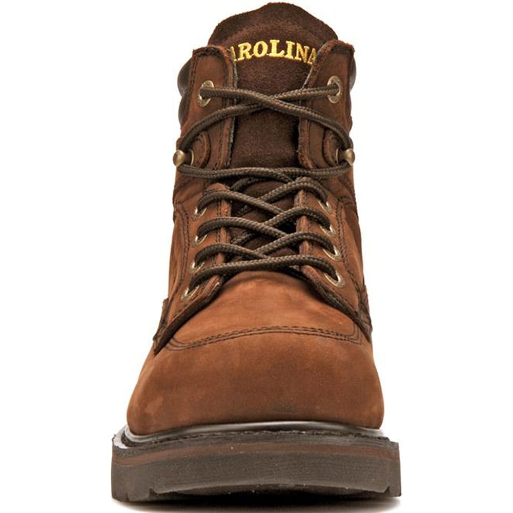Carolina Men's Oblique Toe Work Boots - Dark Brown
