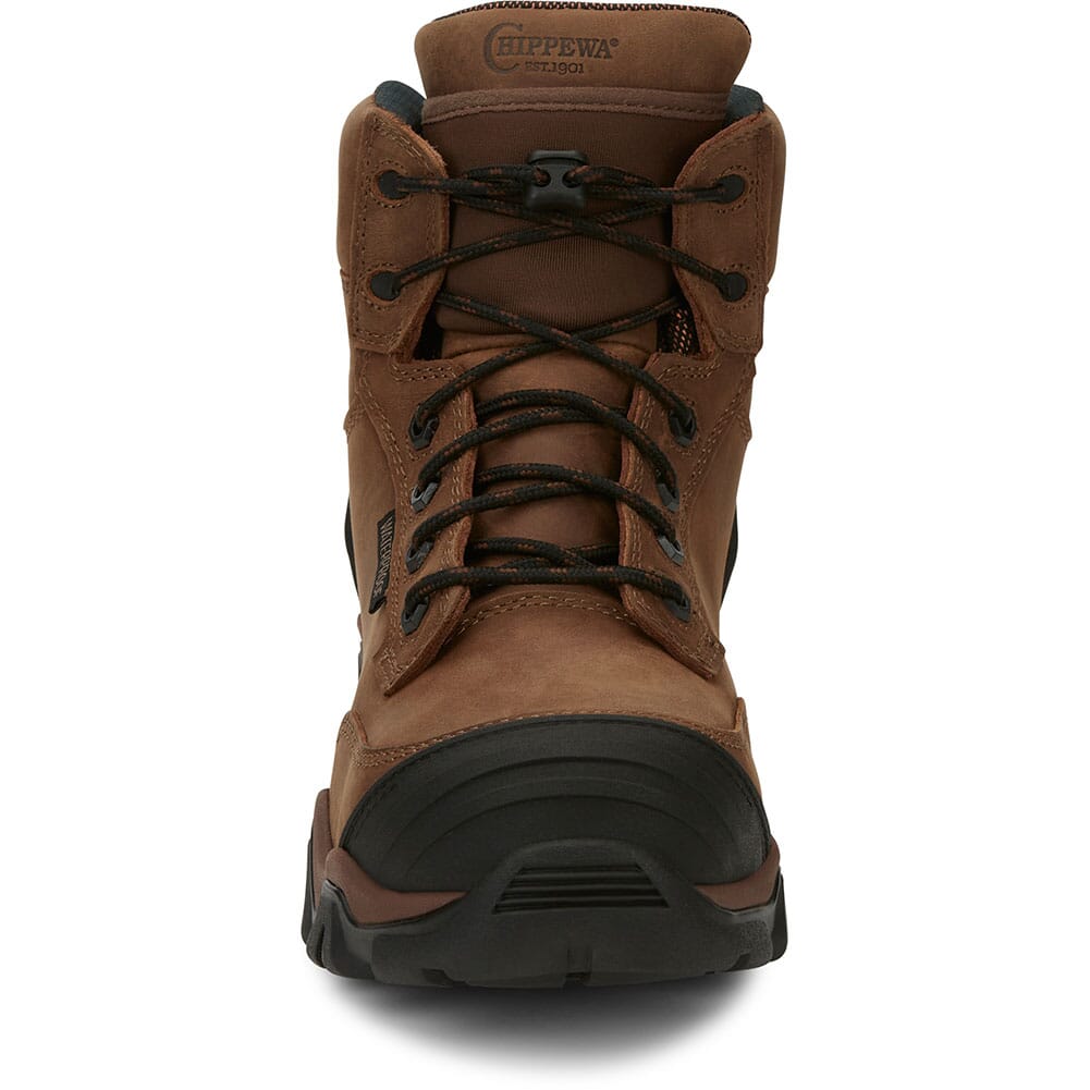 AE5002 Chippewa Men's Cross Terrain WP Work Boots - Bourbon Brown