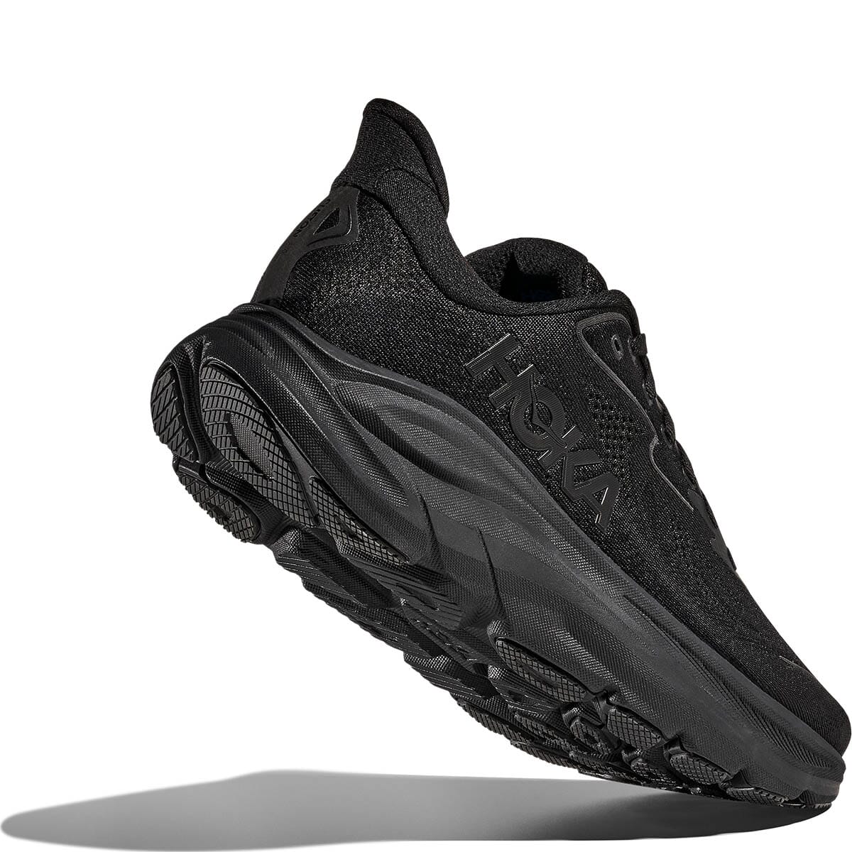Hoka Women's Clifton 10 Wide Athletic Shoes - Black/Black