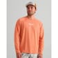 HUK Men's Airweight Crew Shirt - Dusty Orange Heather