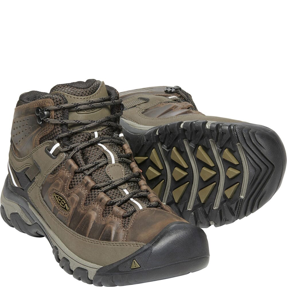 KEEN Men's Targhee III WP Mid Hiking Boots - Canteen/Mulch | elliottsboots