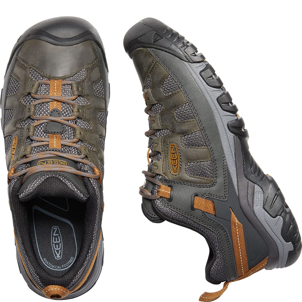 1020743 KEEN Men's Targhee Vent Hiking Shoes - Raven/Bronze Brown