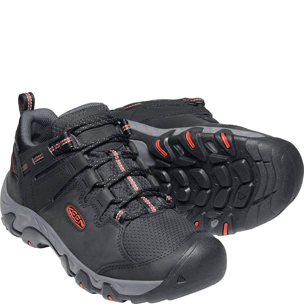 KEEN Men's Steens WP Hiking Shoes - Black/Bossa Nova | elliottsboots