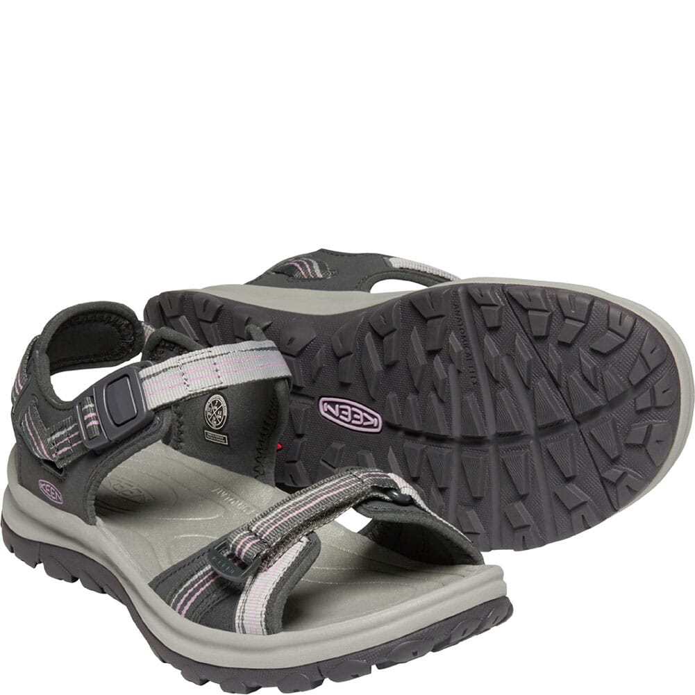 1022448 KEEN Women's Terradora II Open Toe Sandals - Dark Grey/Dawn Pink