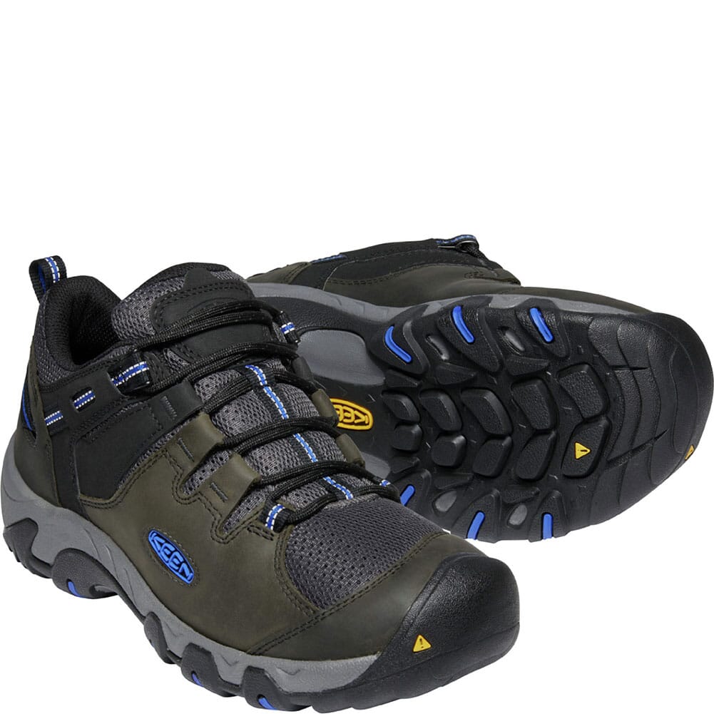 1022745 KEEN Men's Steens Vent Hiking Shoes - Magnet/Sky Diver