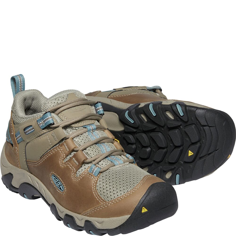 1022752 KEEN Women's Steens Vent Hiking Shoes - Timberwolf/Blue