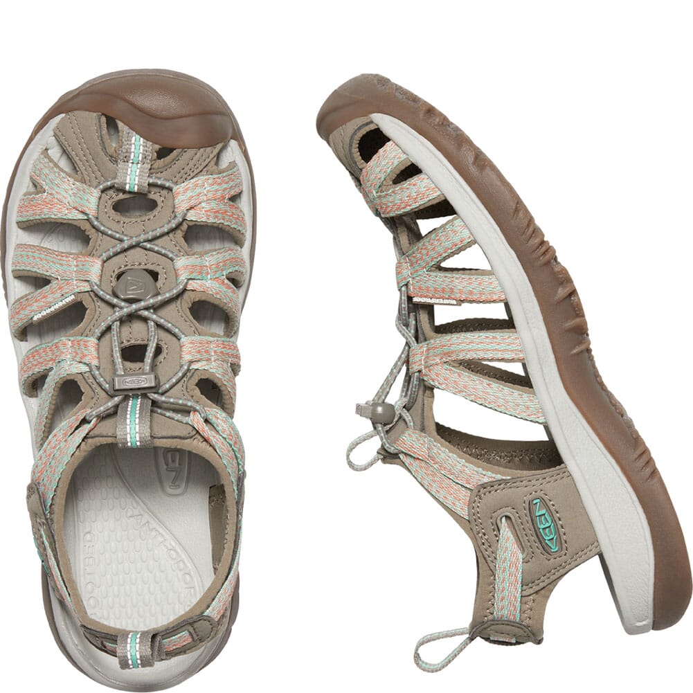 1022810 KEEN Women's Whisper Sandals - Taupe/Coral