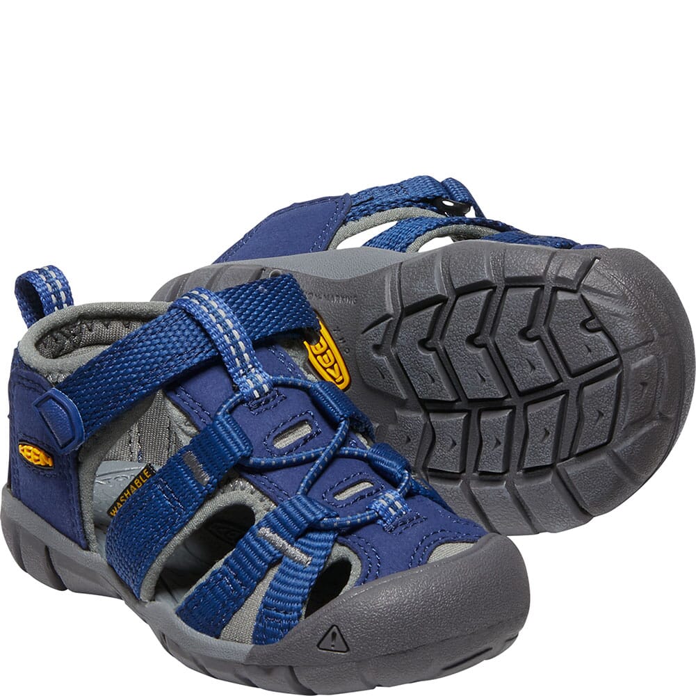 1022944 KEEN Kid's Seacamp II CNX Casual Shoes - Papaya Punch/Marina