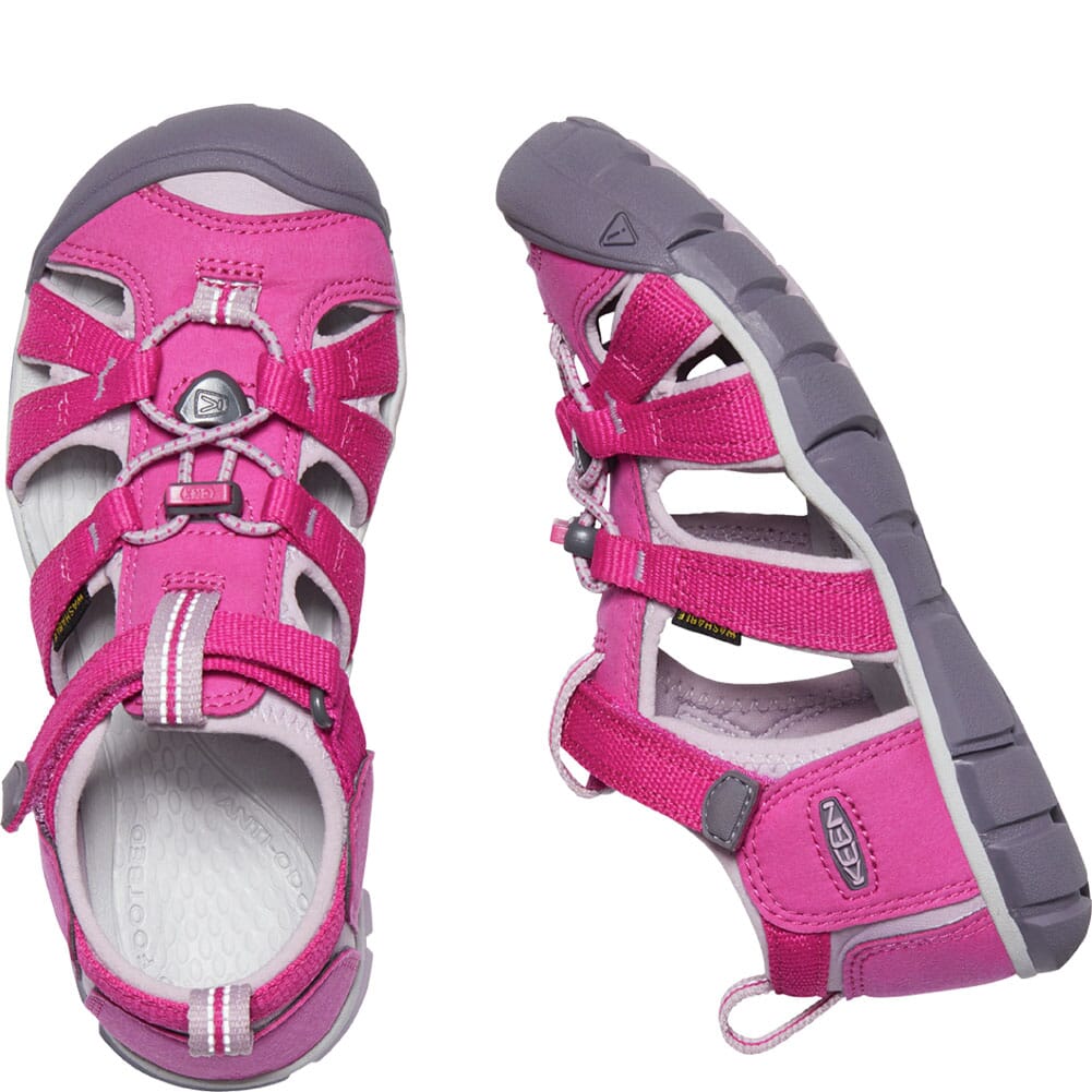 1022979 KEEN Kid's Seacamp II CNX Casual Shoes - Very Berry/Dawn Pink