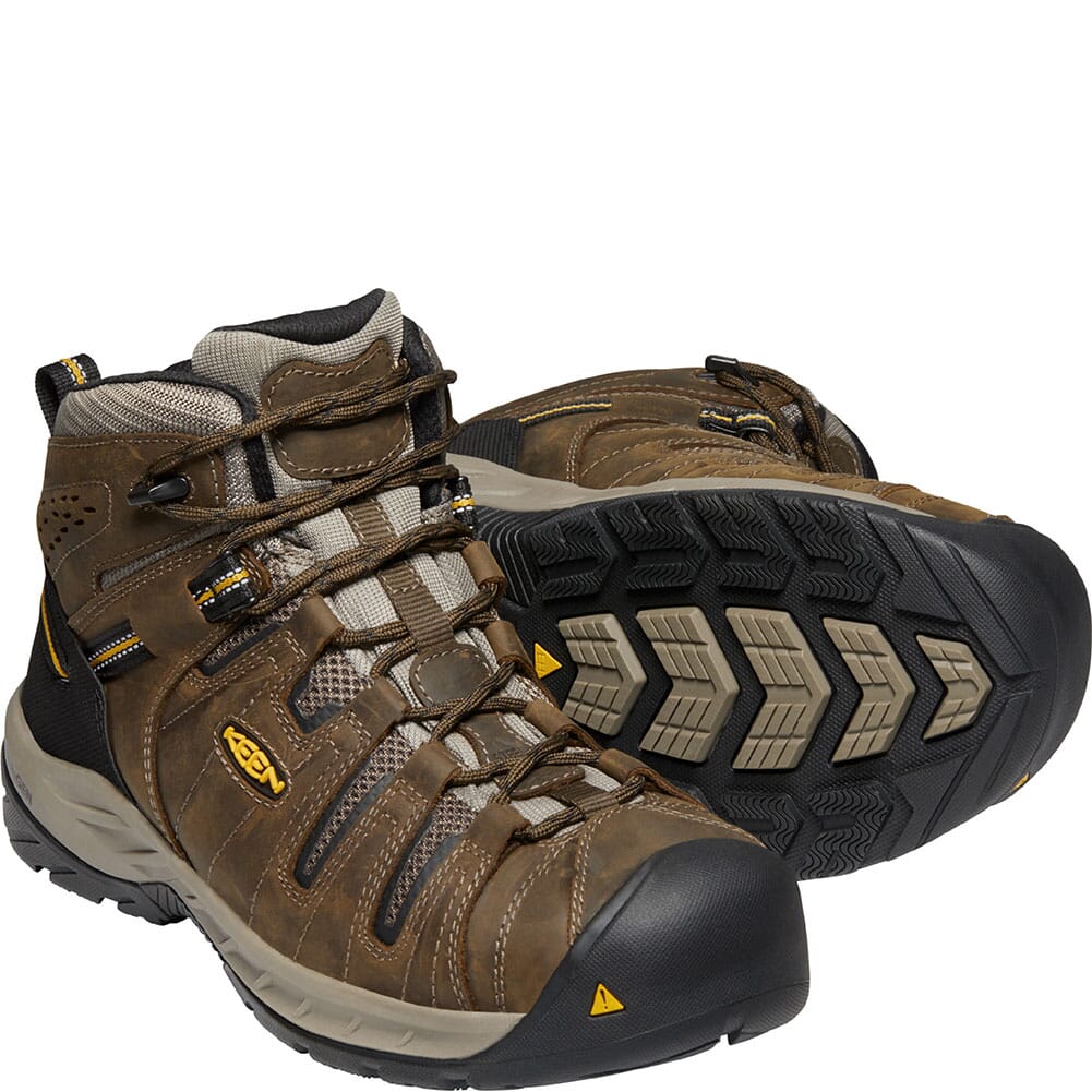 1023228 KEEN Utility Men's Flint II Safety Boots - Cascade Brown/Golden Rod