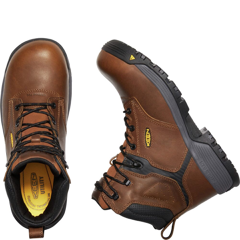 1024182 KEEN Utility Men's Chicago WP Safety Boots - Tobacco/Black