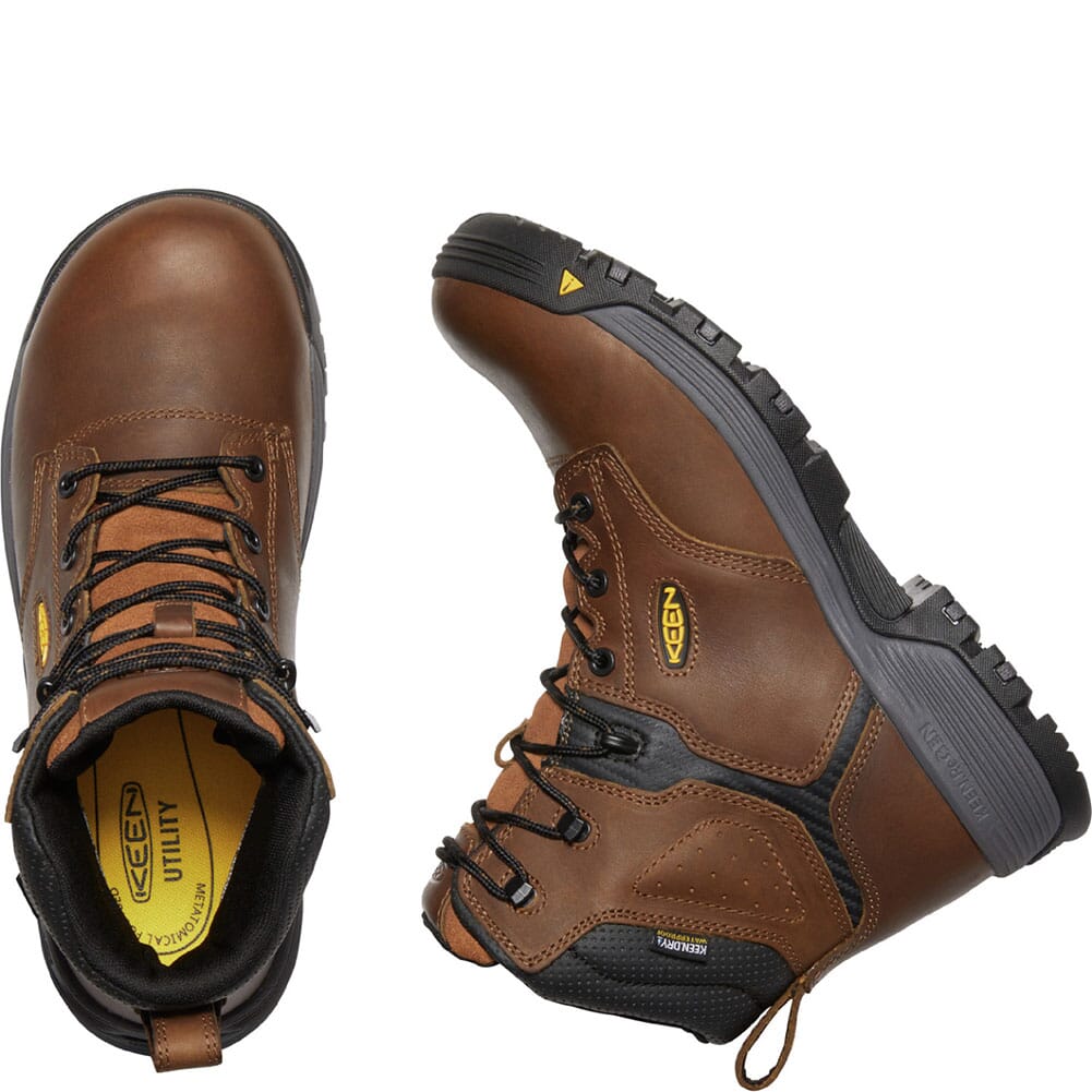 1024185 KEEN Utility Men's Chicago WP Work Boots - Tobacco/Black