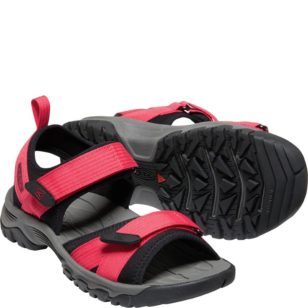 1024867 KEEN Men's Targhee III Open Toe H2 Sandals - Red/Black