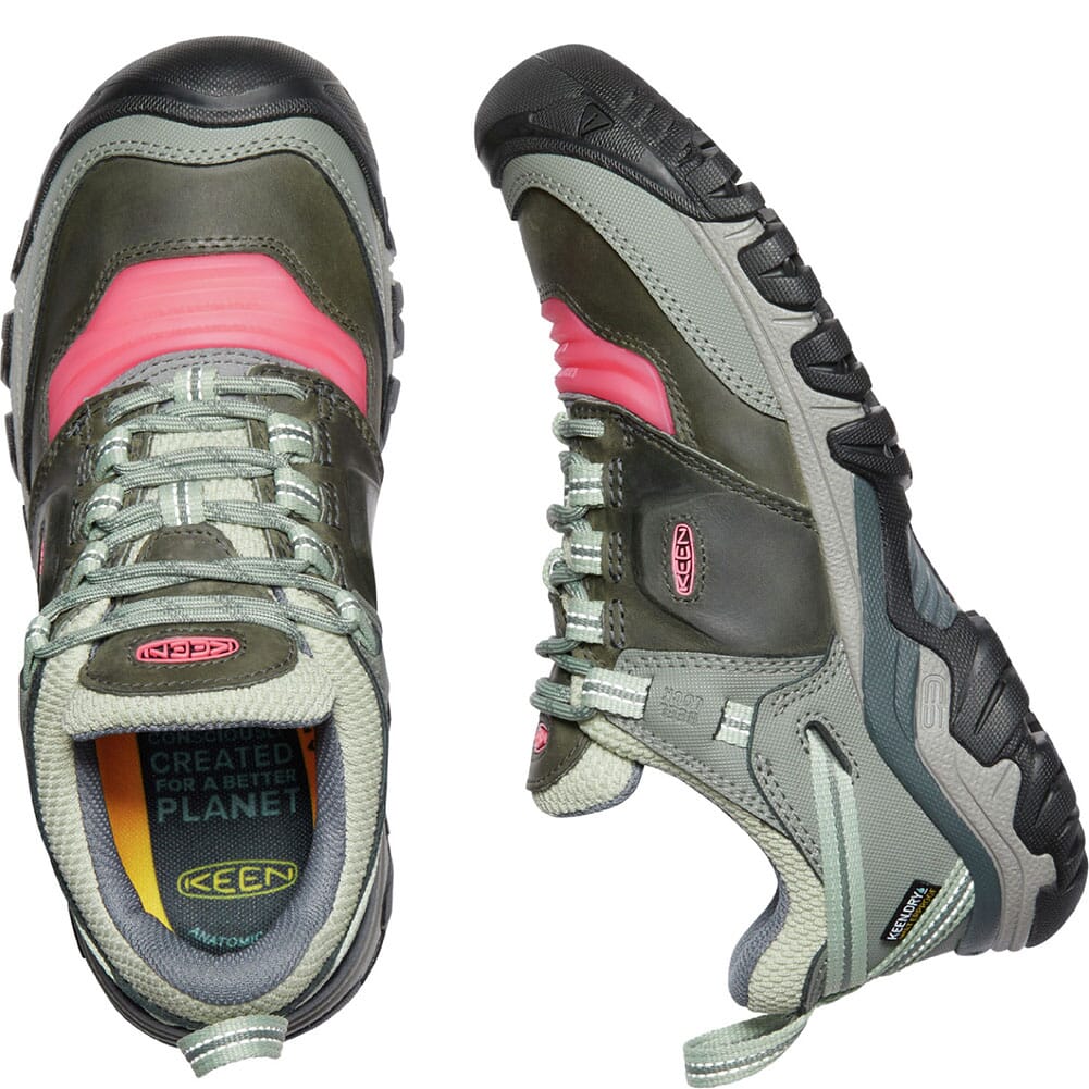 1024922 KEEN Women's Ridge Flex WP Hiking Boots - Castor Grey/Dubarry