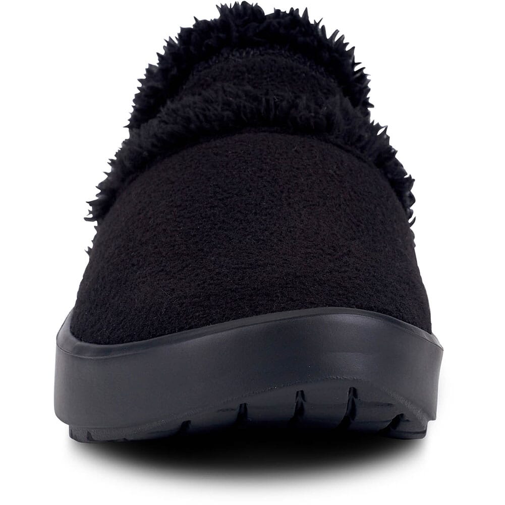 5274-BLACK OOFOS Women's OOcoozie Mule Shoes - Black Sherpa