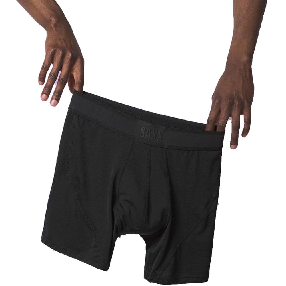 Saxx Men's Kenetic Underwear Boxer Brief - Blackout