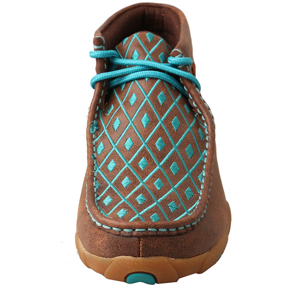 WDM0072 Twisted X Women's Driving Moc Chukka - Brown/Turquoise