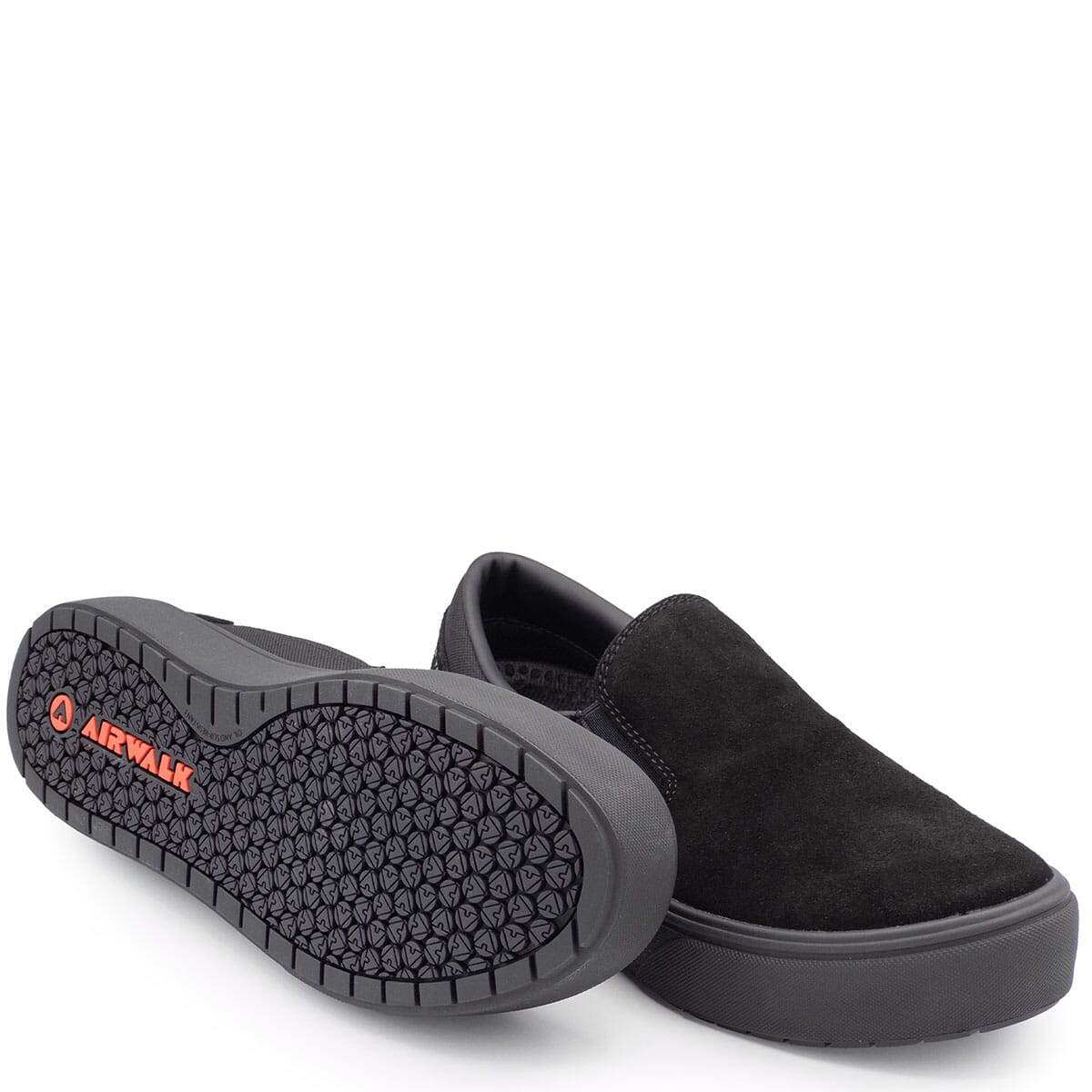 Airwalk Men's Venice Slip-On SD10 Comp Toe Safety Shoes - Black