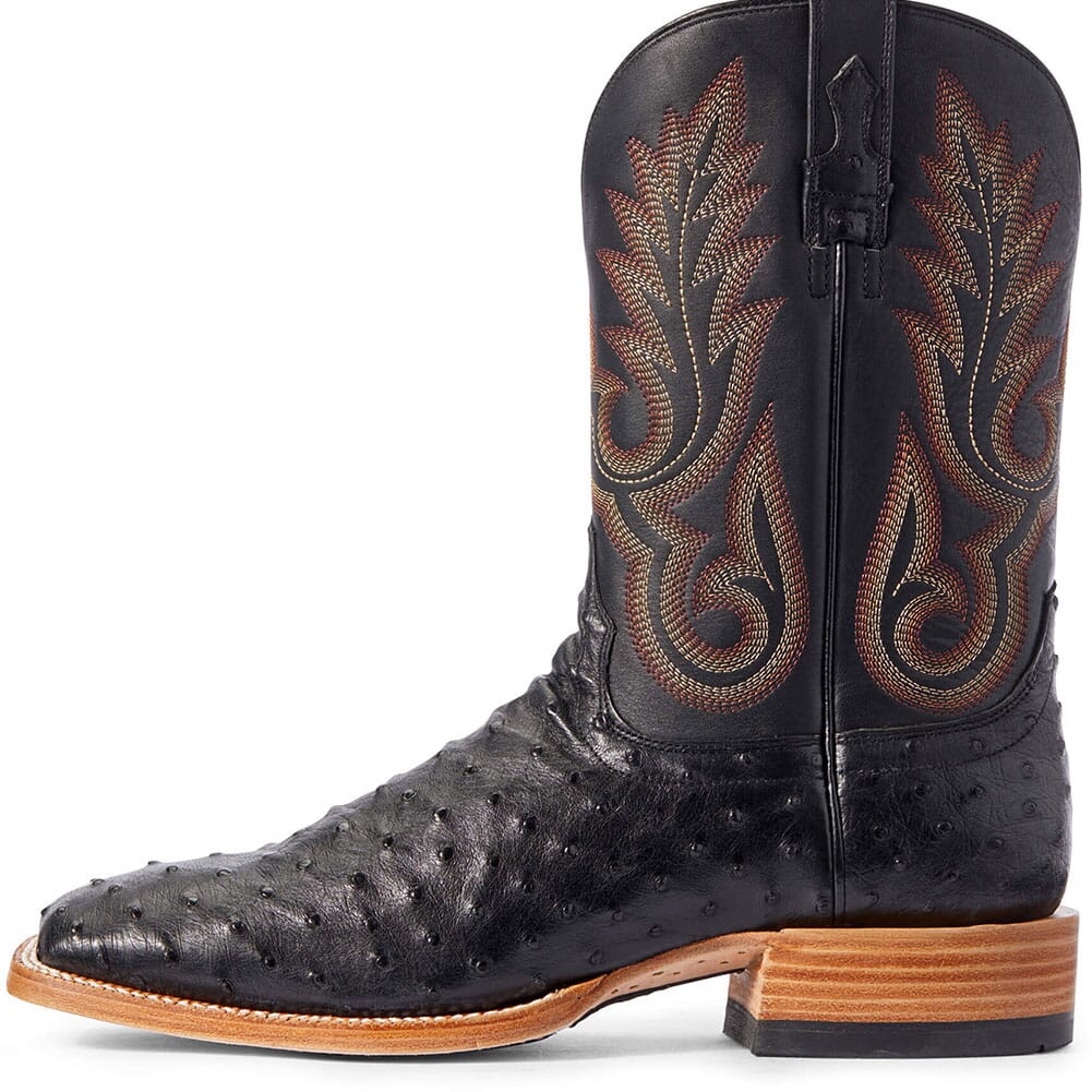 Ariat Men's Barker Full Quill Ostrich Western Boots - Black