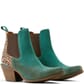 10051058 Ariat Women's Bradley Western Boots - Peacock Teal/Tan Leopard