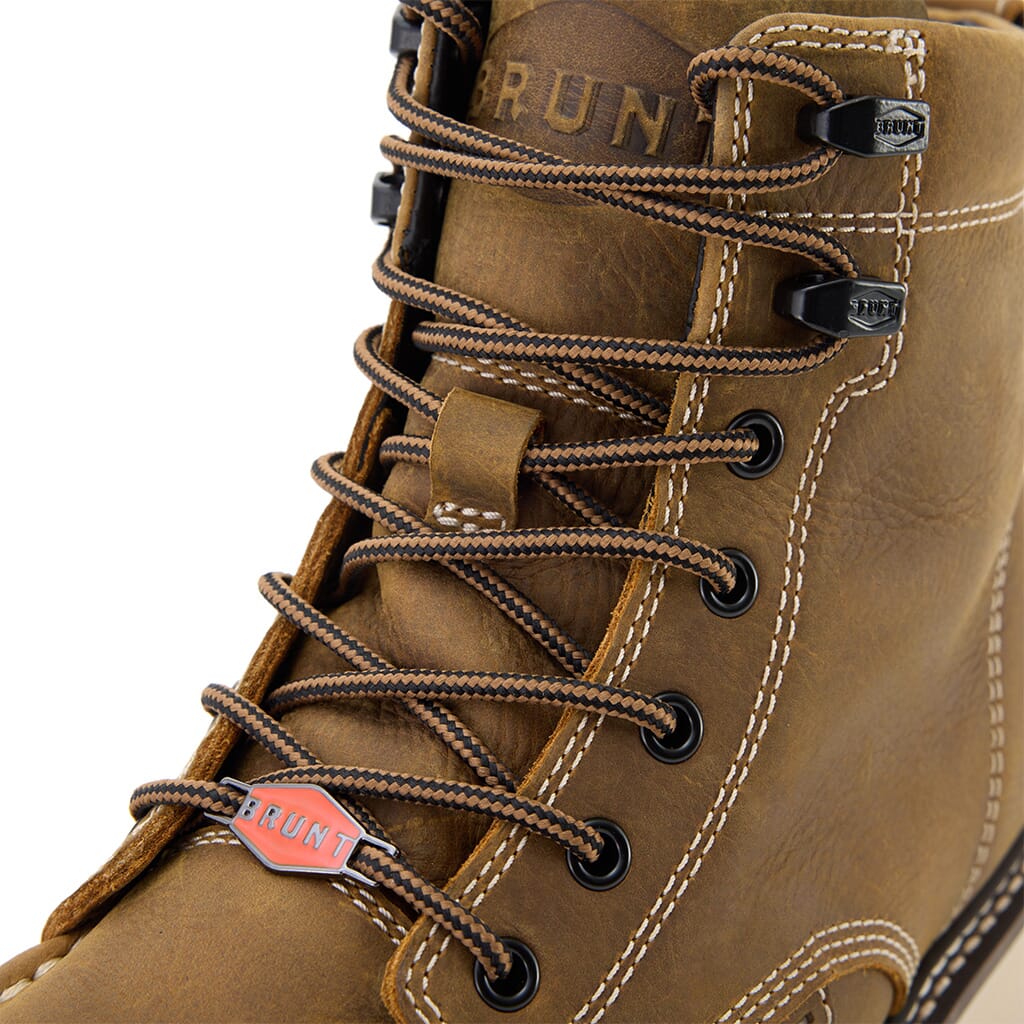 BRUNT Men's USA Marin Unlined LE Work Boots - Dark Tan | elliottsboots