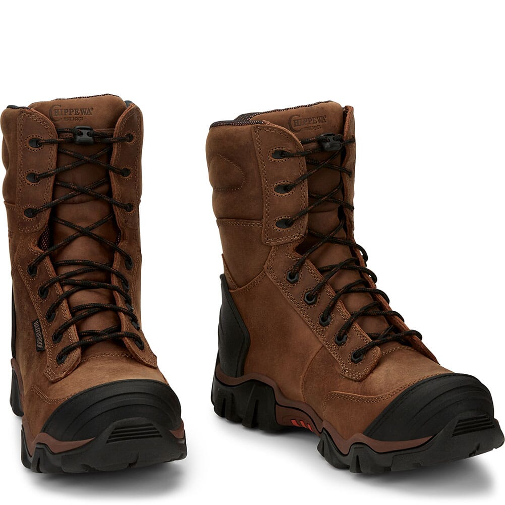 AE5013 Chippewa Men's Cross Terrain CT Safety Boots - Bourbon Brown