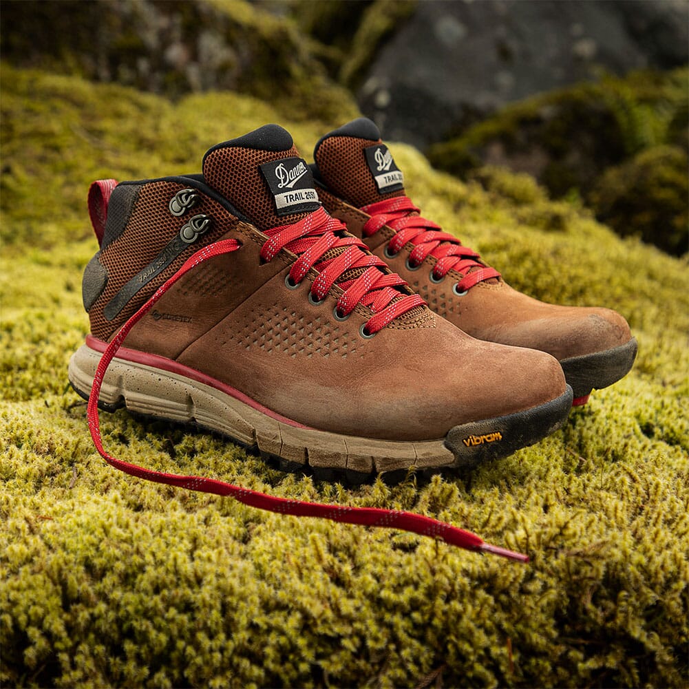 61249 Danner Men's Trail 2650 GTX Mid Hiking Shoes - Brown/Red