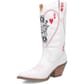 Dingo Women's Queen A Hearts Western Boots - White