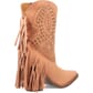 Dingo Women's Star Power Suede Leather Booties - Peach