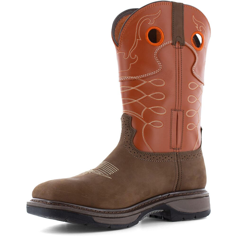 FR40102 Frye Supply Men's Crafted Safety Boots - Brown/Burnt Orange