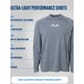 HUK Men's Airweight Crew Shirt - Stormy Blue Heather