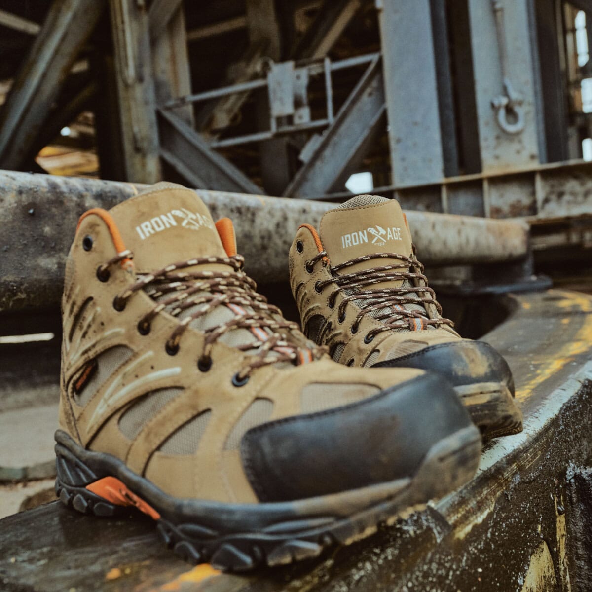 Iron Age Men's Surveyor Composite Toe Safety Boots - Brown