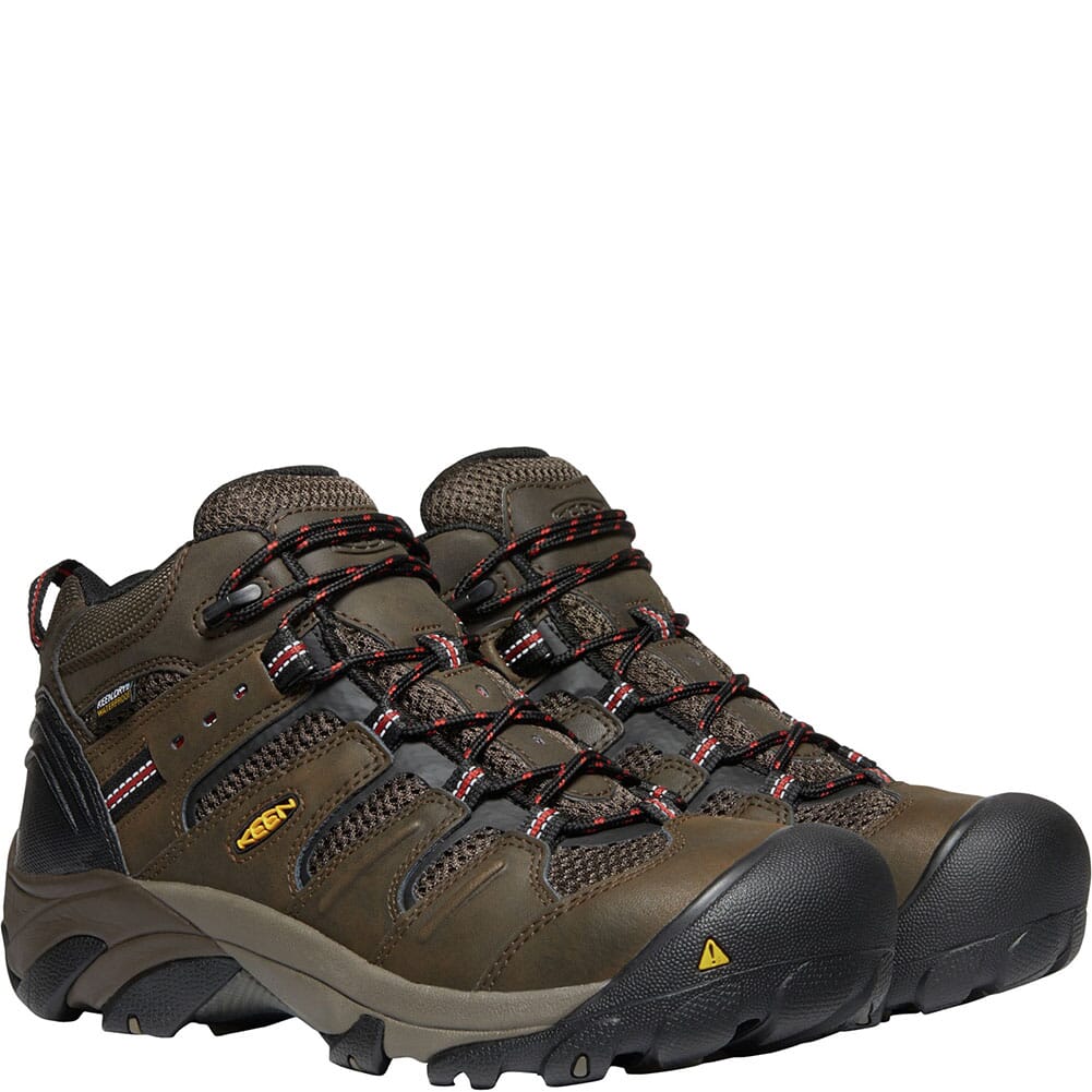 1022098 KEEN Utility Men's Lansing Mid WP Safety Boots - Cascade Brown