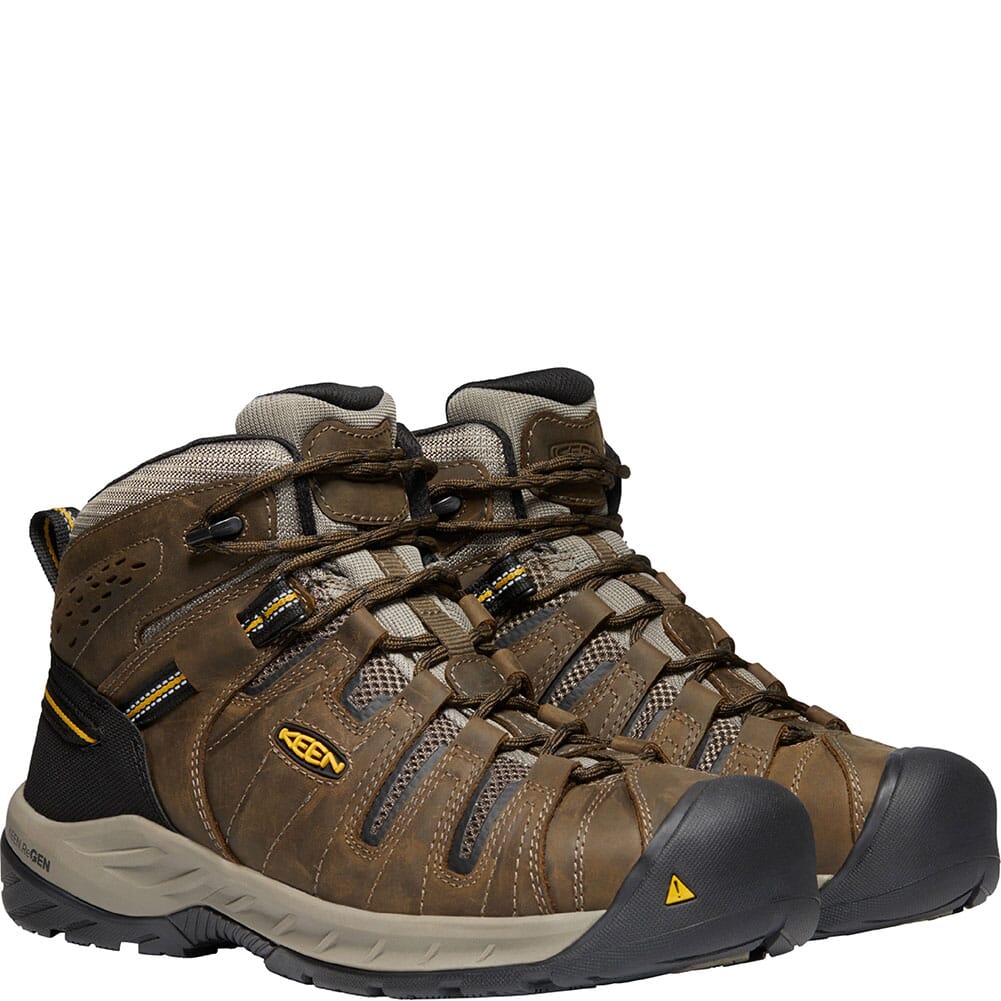 1023228 KEEN Utility Men's Flint II Safety Boots - Cascade Brown/Golden Rod