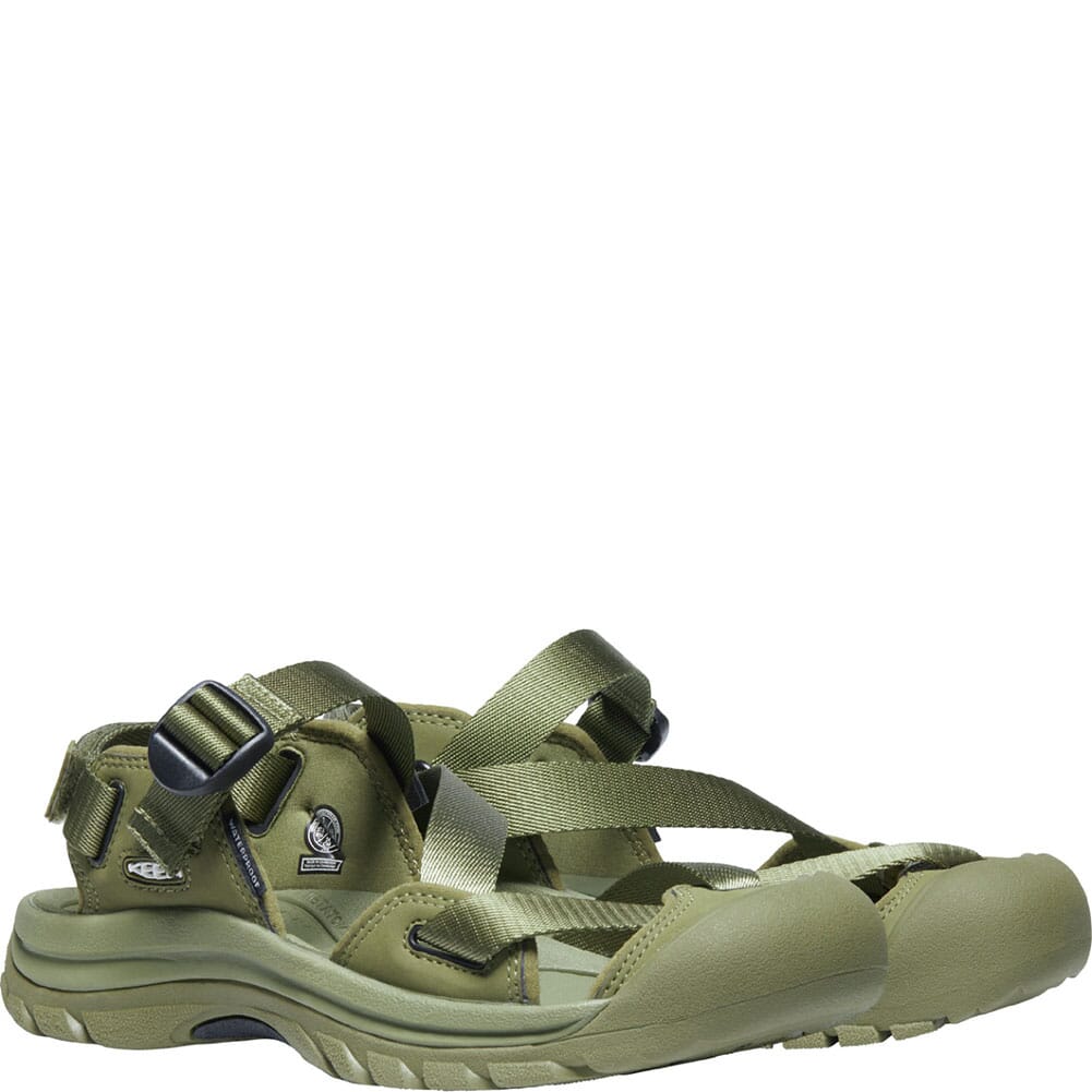 1024701 KEEN Women's Zerraport II Sandals - Olive Drab/Black