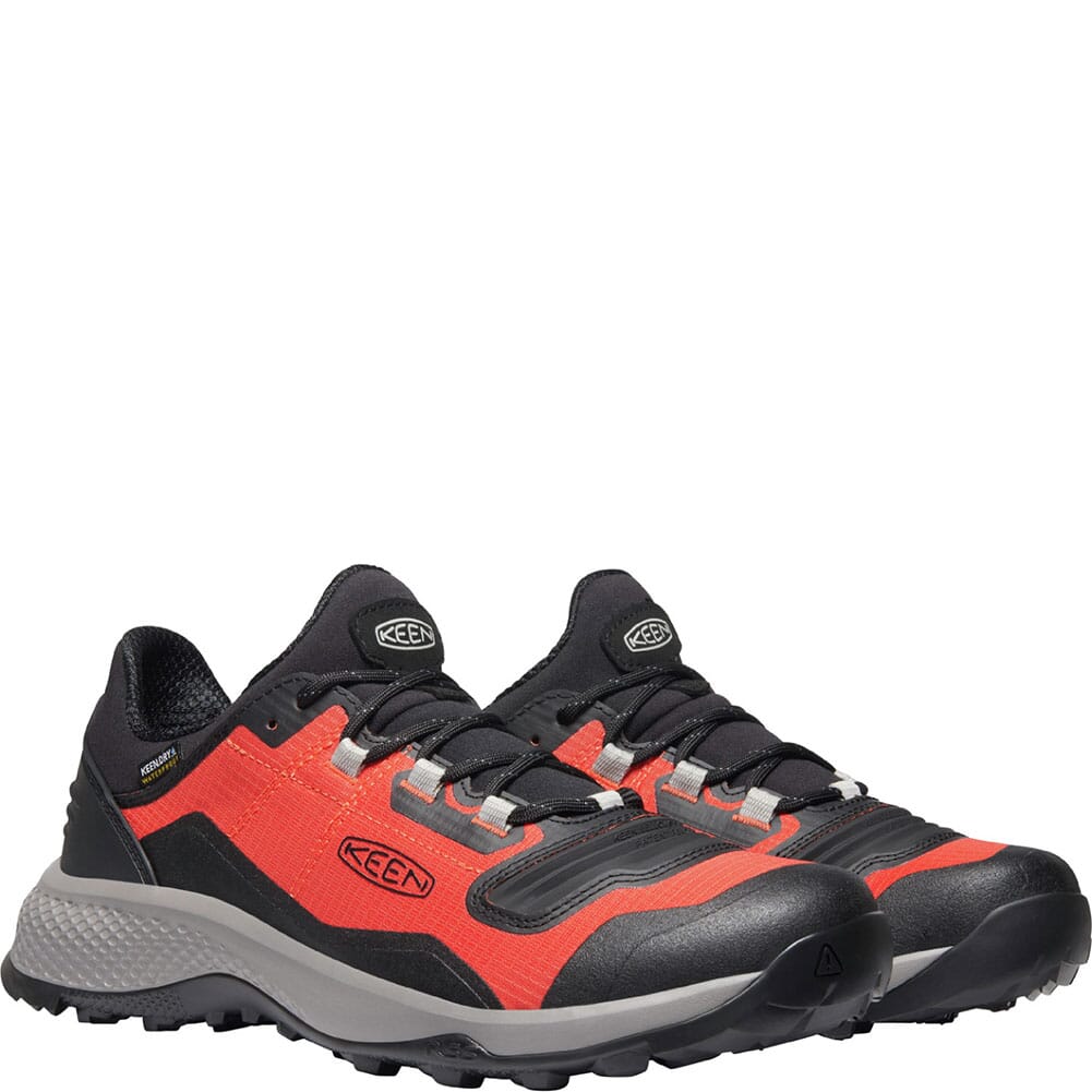KEEN Men's Tempo Flex WP Hiking Shoes Orange/Black elliottsboots