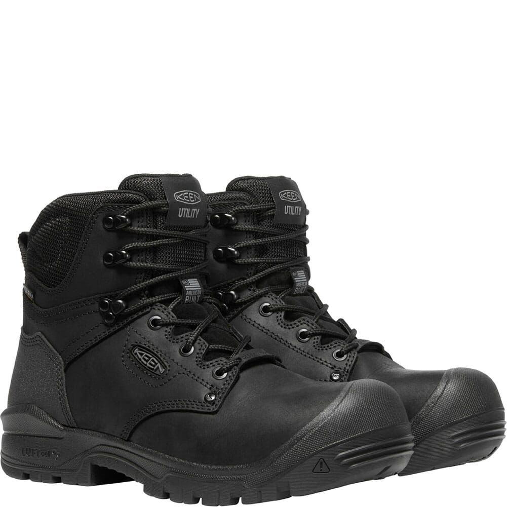 1026486 KEEN Utility Men's Independence WP Safety Boots - Black/Black
