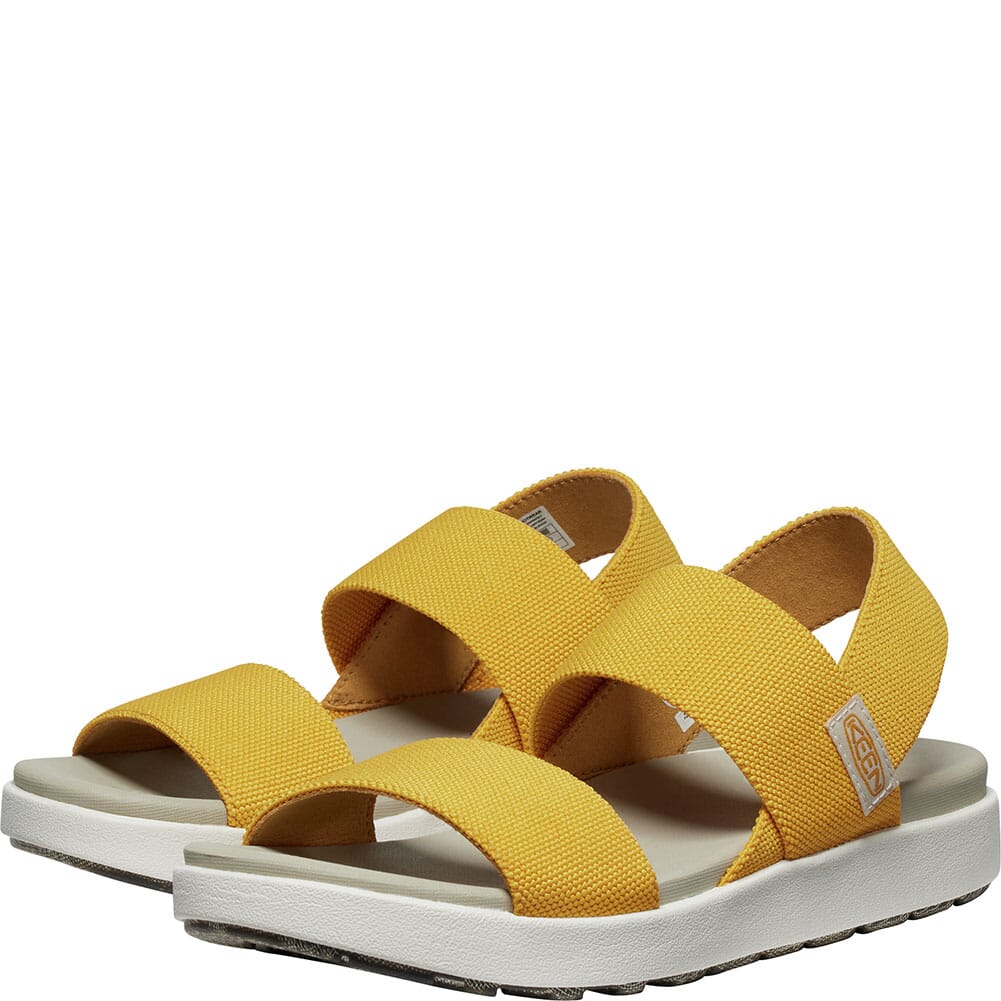 1028539 KEEN Women's Elle Backstrap Sandals - Golden Yellow/Star White