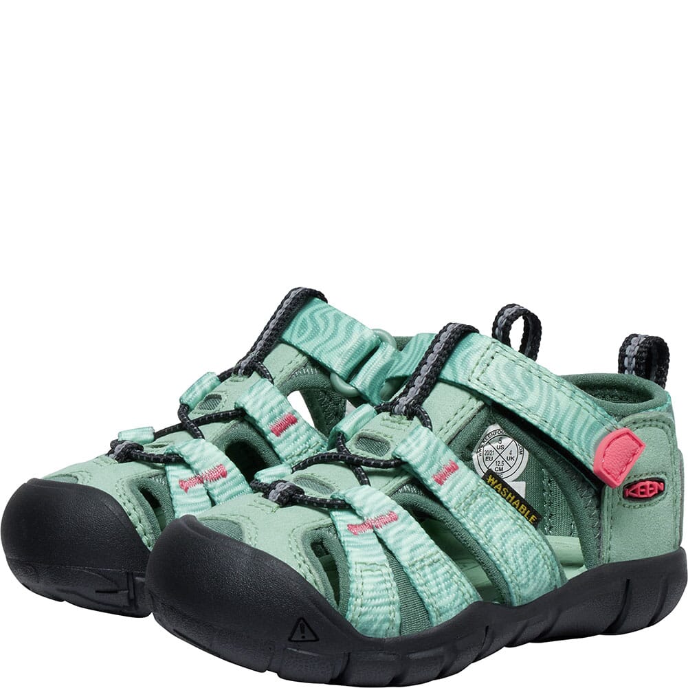 1028835 KEEN Kid's Seacamp II CNX Casual Shoes - Granite Green/Cayenne