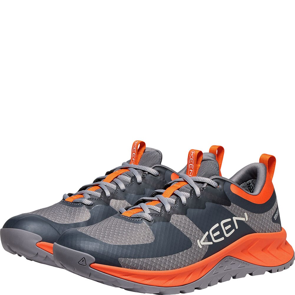 1029050 KEEN Men's Versacore WP Hiking Shoes - Steel Grey/Scarlet Ibis