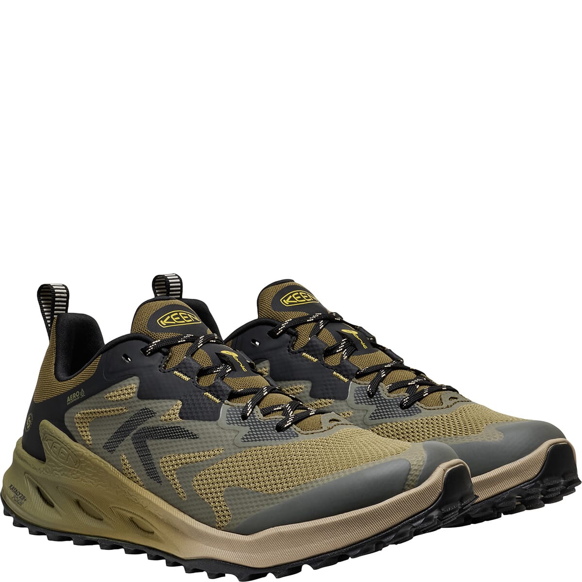 KEEN Men's Zionic NXT WP Hiking Shoes - Martini Olive/Lemon Curry